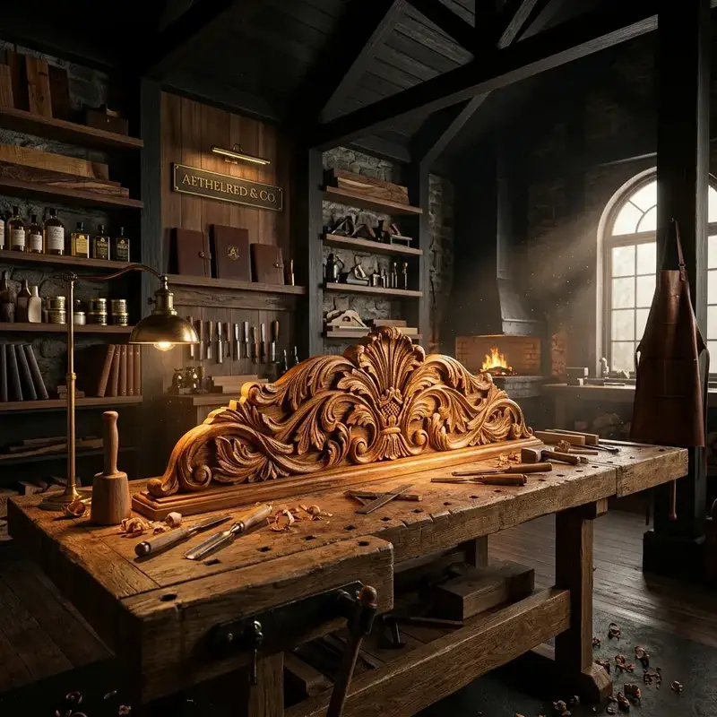 Royal wood industries master craftsman at work in Kozhikode